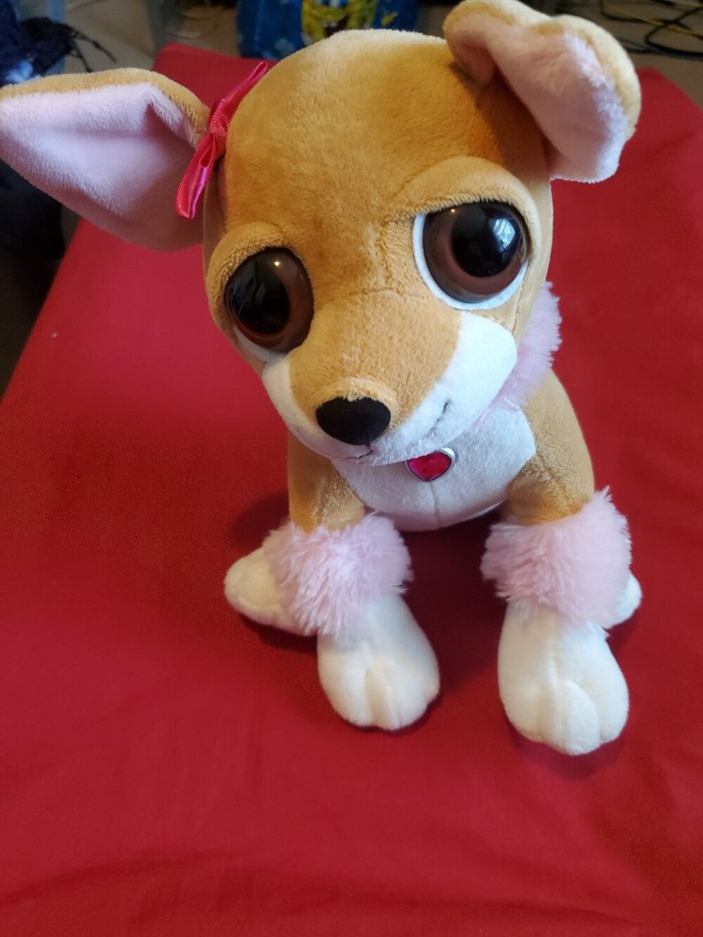 USED THE PETTING ZOO PLUSH CHIHUAHUA STUFFED ANIMAL TOY